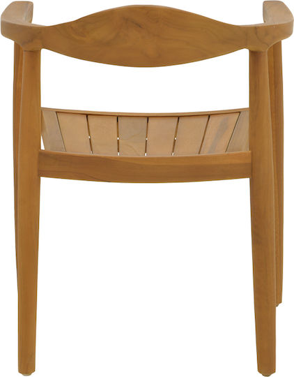 Outdoor Armchair Wooden Ganny Natural Shade 59x56x71cm