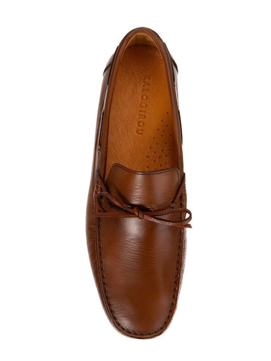 Δερμάτινα Ανδρικά Loafers σε Ταμπά Χρώμα