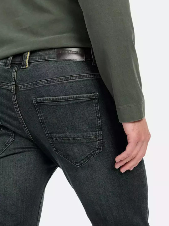 Ανδρικό Παντελόνι Τζιν Ελαστικό με Slim Εφαρμογή Brown