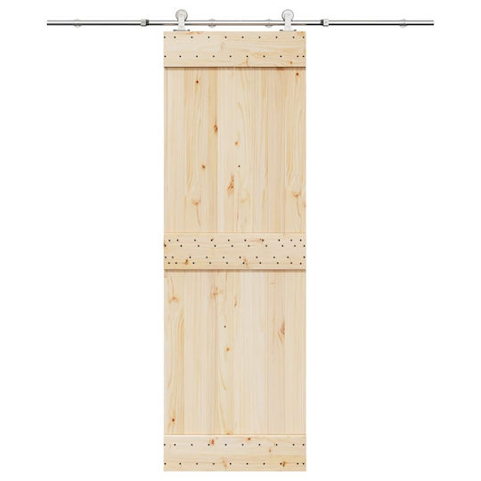 vidaXL Sliding Door Mechanism for Middle Door 183cm Silver