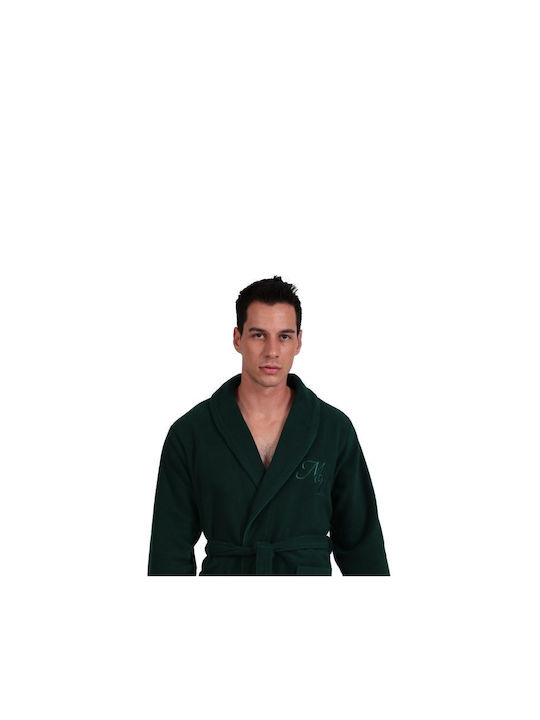 Lydia Creations Men's Winter Pajama Robe Green