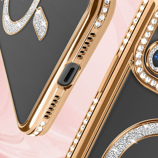 Avizar Diamond Case for iPhone 11 Protection Magsafe with Gold Strass
