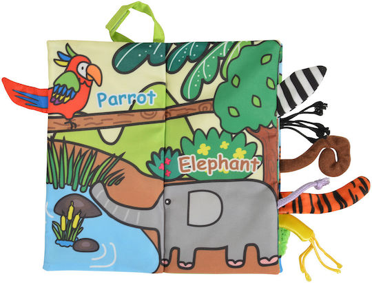 Jollybaby Βιβλίο Δραστηριοτήτων Jungly Tails από Ύφασμα για Νεογέννητα