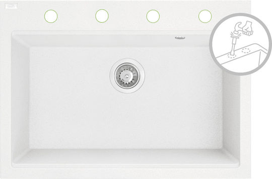 Laveo SBT 6107 Ένθετος από Συνθετικό Γρανίτη Μ70xΠ50cm Λευκός Laveo SBT 6107 Ένθετος από Συνθετικό Γρανίτη Μ70xΠ50cm Λευκός