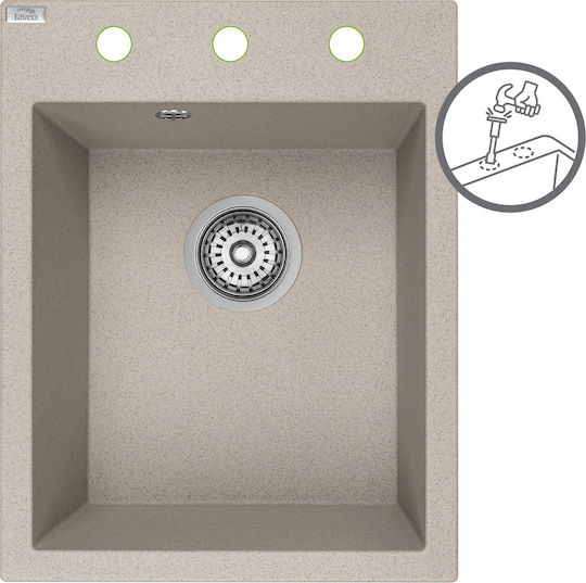 Laveo SBO 410Y Drop-In Μ39xΠ50cm Beige