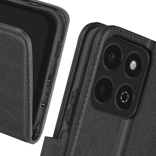 Husă Avizar Honor 200 Smart Clapet Portofel Suport Video Negru