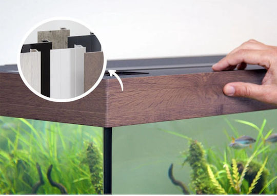 Aquatlantis Splendid Fish Aquarium Capacity 109lt with Lighting, Filter and 60x40x56cm Black