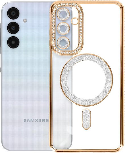 Avizar Diamond Case Samsung Galaxy A25 Magsafe Around Strass Gold