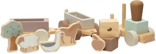 Jollein Vehicle Train Farm made of Wood for 12++ Months