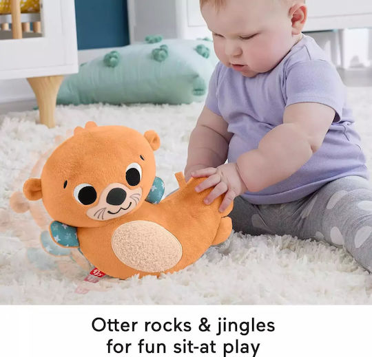 Fisher Price 2 in 1 Rockin Tummy Time Otter Animal Fabric For Newborns