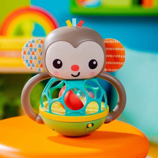 Oball Бебешка играчка Grab N’ Shake Monkey с музика за 6++ месеца