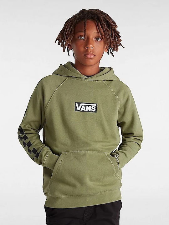 Kids Sweatshirt with Hood and Pockets Olive  Fleece Hoodie