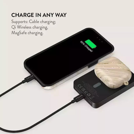Burga MagSafe Power Bank 5000mAh 7.5W with USB-C Port Gunmetal - Full Glam