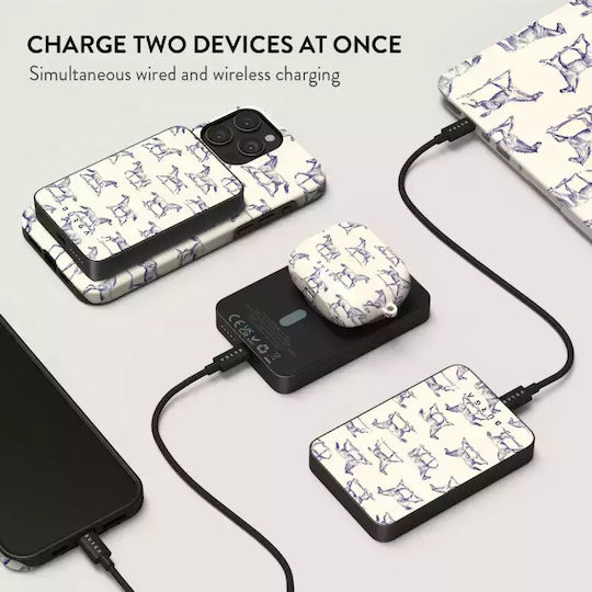 Burga MagSafe Power Bank 5000mAh 7.5W με Θύρα USB-C Gunmetal - Derby Race