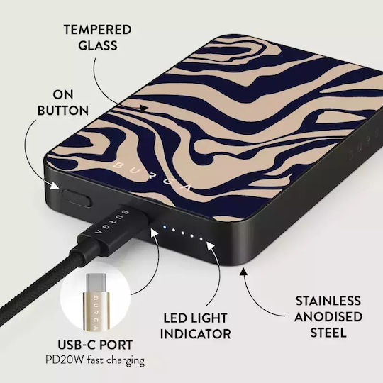 Burga MagSafe Power Bank 5000mAh 7.5W with USB-C Port Gunmetal - Vigilant