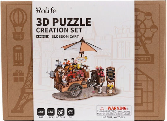 Rolife Παιχνίδι Κατασκευών Ξύλινo Robotime The Blossom Cart για Παιδιά 14+ Ετών