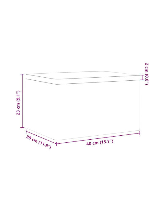 vidaXL Декоративна куфар Дърво Кафяв 40x30x23бр