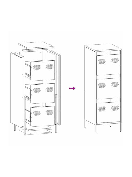 Kabinett Büro White 39x35x103.5cm