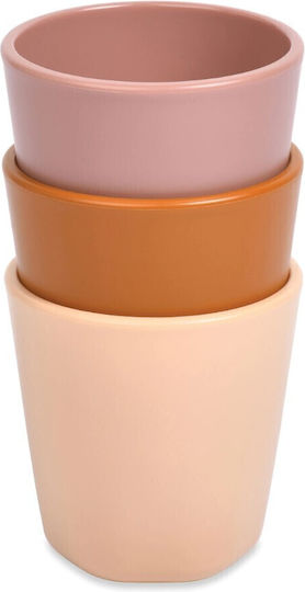 Tiny Twinkle Παιδικά Ποτηράκια από Πλαστικό Μπεζ 3τμχ 130ml για 12m+