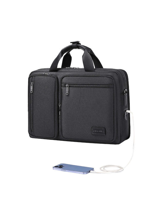 Jolar Rucsac Impermeabil Pentru Laptop 15.6 Cu Port USB În Culoare Neagră GP02366BK