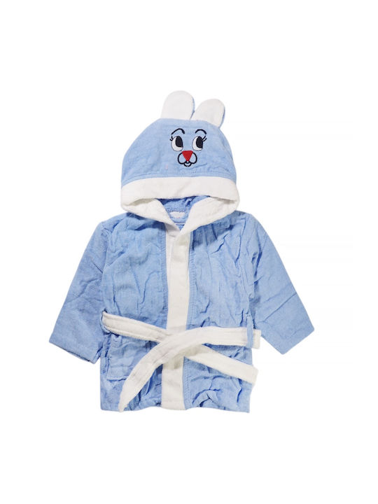 Minilori Baby Kids Hooded Bathrobe Light Blue Minilori Baby Kids Hooded Bathrobe Light Blue