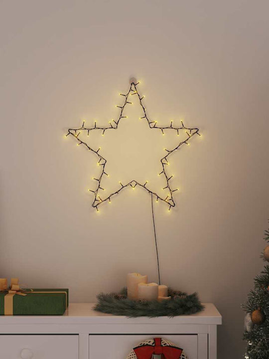 vidaXL Plastic Illuminated Christmas Decorative Pendant Star 59x60cm White