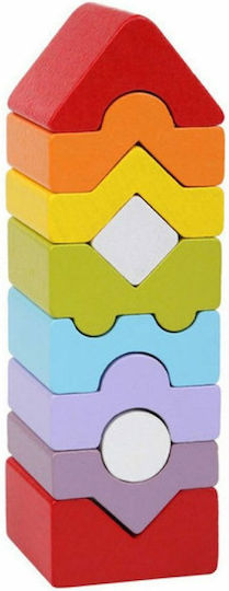 Cubika Stacking Toy Stacking Tower made of Wood for 18++ Months