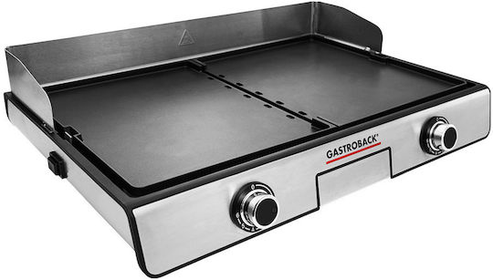 Gastroback Tabletop Grătar Electric Placă Netedă și Striată 2000W cu Termostat Reglabil 42bucx28buccm
