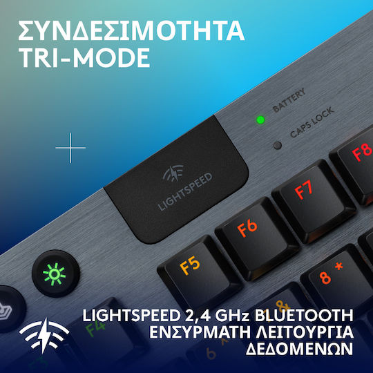 Logitech G G915 X Lightspeed Wireless Gaming Mechanical Keyboard Tenkeyless with GL Clicky switches and RGB lighting (English US)