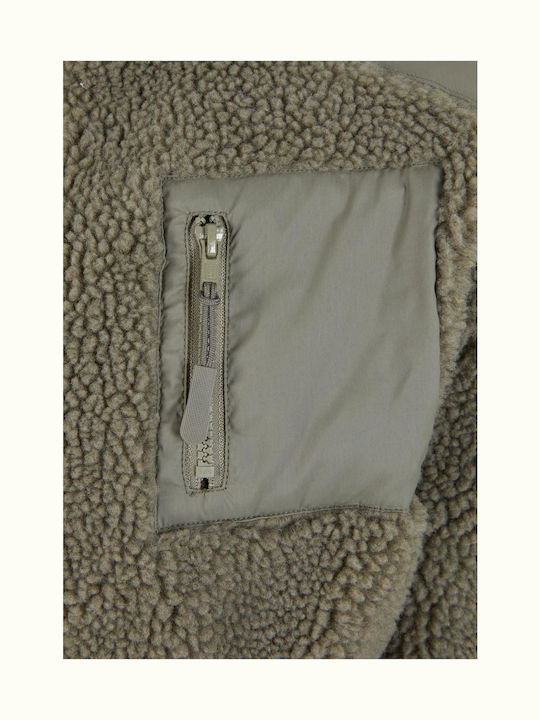 Kids Casual Short Coat with Lining Pale Green
