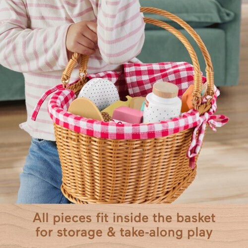 Fisher Price Καλάθι Για Πικνίκ από Ξύλο για 3+ Ετών 31τμχ