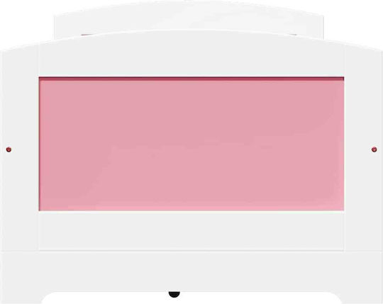 IRUN Pat pentru Copii Single cu Spațiu de Depozitare Alb pentru Saltea 90x200cm