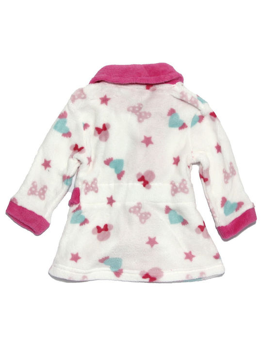 Disney Kinder Bademantel Winter Fleece Coral, White Baby