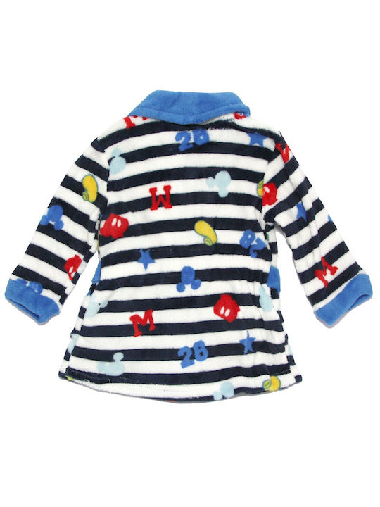 Disney Kids Robe Winter Fleece Coral, Blue Baby Mickey Mouse