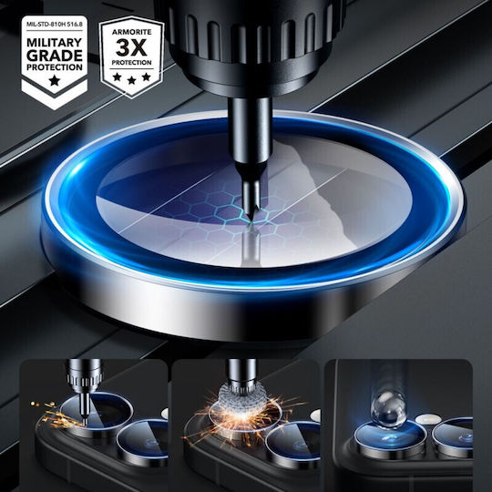 ESR Armorite Camera Protection Tempered Glass Black for the iPhone 16, iPhone 16 Plus
