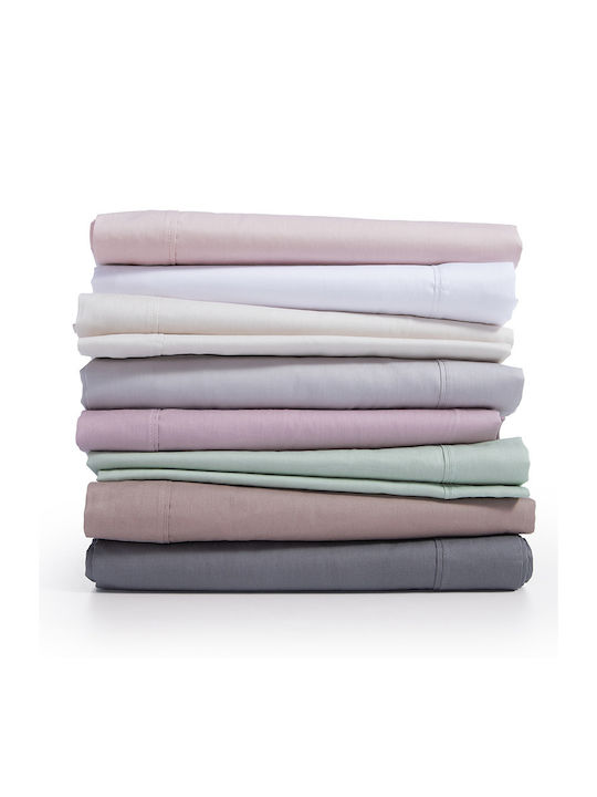 Nef-Nef Homeware Sheet Super-Double with Elastic 160x200+35cm. Elements Mocca