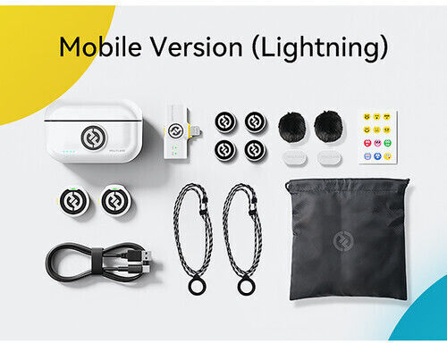 Hollyland Lark M2 Lightning Wireless Microphone Πέτου, Clip On for Mobile in White Color