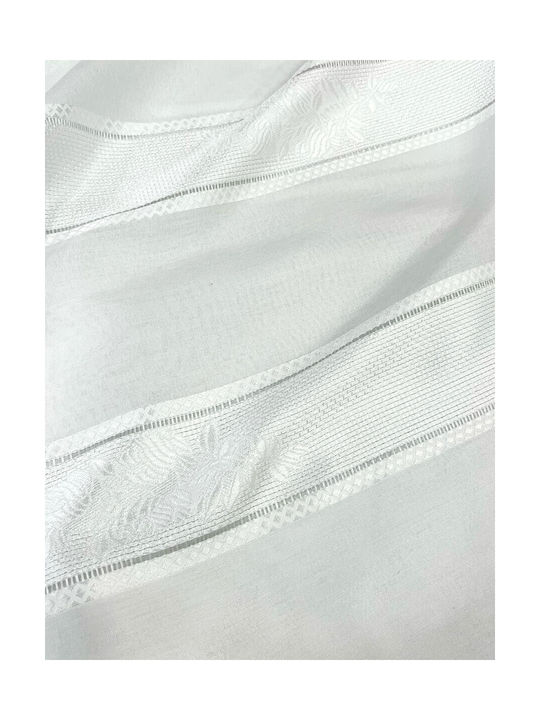 Decotelia Perdea cu Coafură Albă 450x270cm