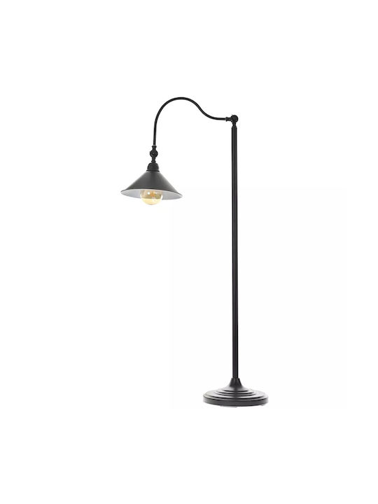 Floor Lamp with Socket for Bulb E27 Black