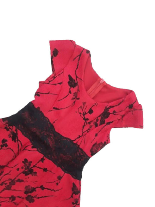 Children's Dress Short Sleeve Bordeaux, Black