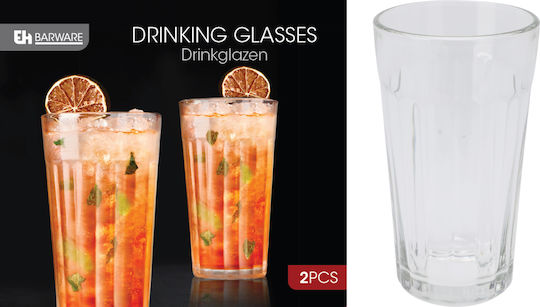 Excellent Houseware Set Gläser Wasser aus Glas 350ml 2Stück