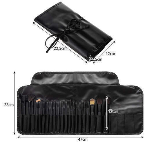 Professional Set with Makeup Brushes made of Synthetic Hair 24pcs