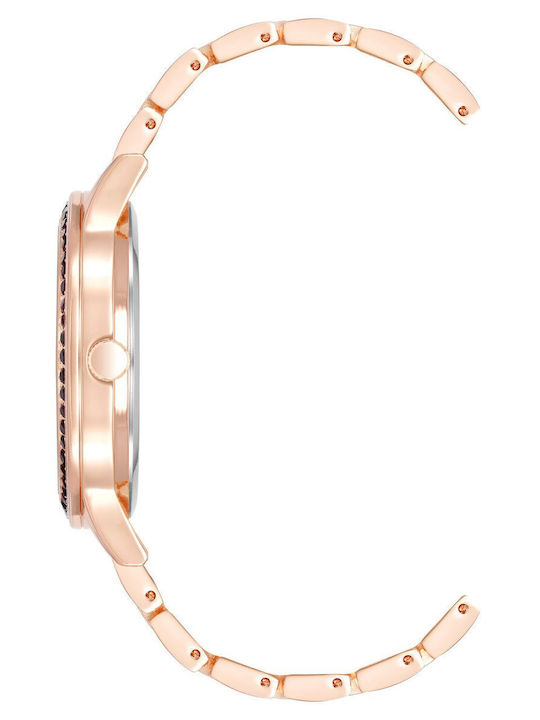 Juicy Couture Women's Watch with Pink Gold Metal Bracelet