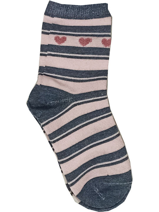 365 Charm Socks Детски чорапи Pink - Grey 3 Чифта