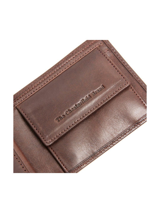 The Chesterfield Brand Brand Men's Leather Card Wallet with RFID Brown