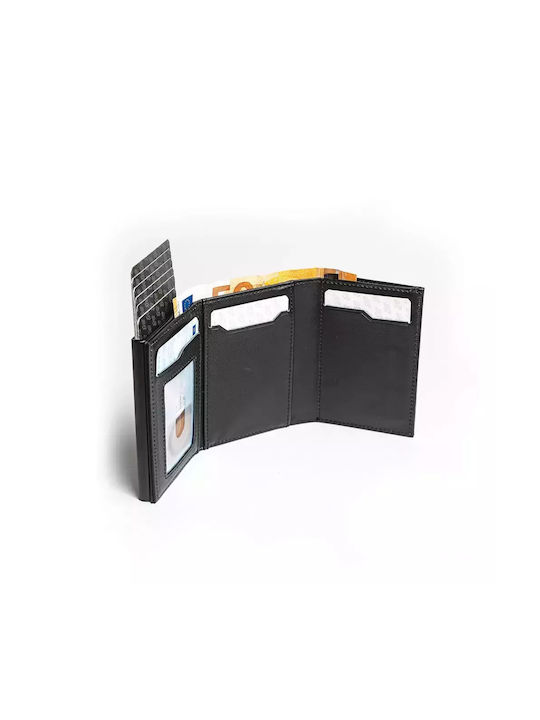 Кожен Мъжки Портфейл За Карти С RFID Кафяв