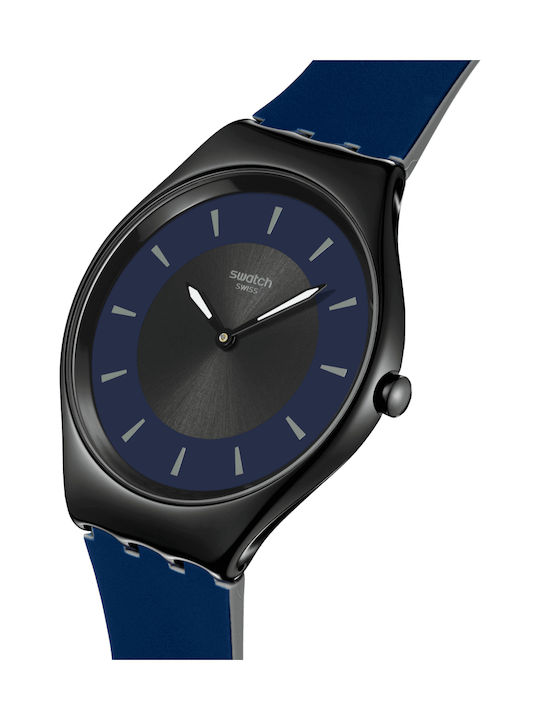 Swatch Duet At Dusk Men's Watch Battery with Blue Rubber Strap