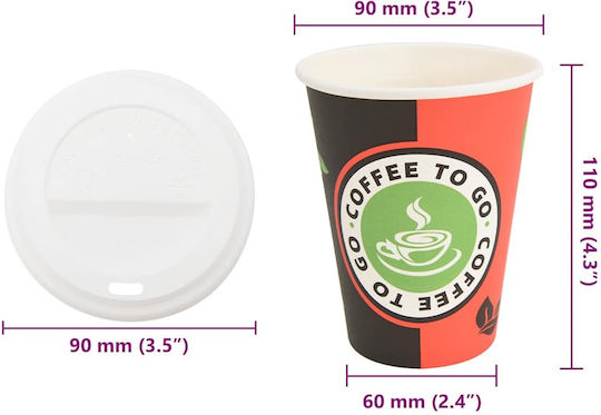 vidaXL Ποτήρι μιας Χρήσης Χάρτινo Καφέ 120ml 1000τμχ