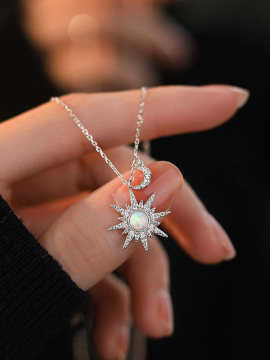 By Queen Κολιέ Christmas Star Ασημένιο 925