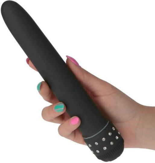 Toyz4lovers Κλασικός Δονητής Shiny Diamond Vibrator 21.6cm Black